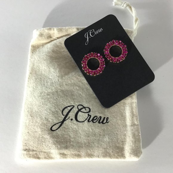J.Crew Pave Circle Crystal Earrings - Picture 5 of 5